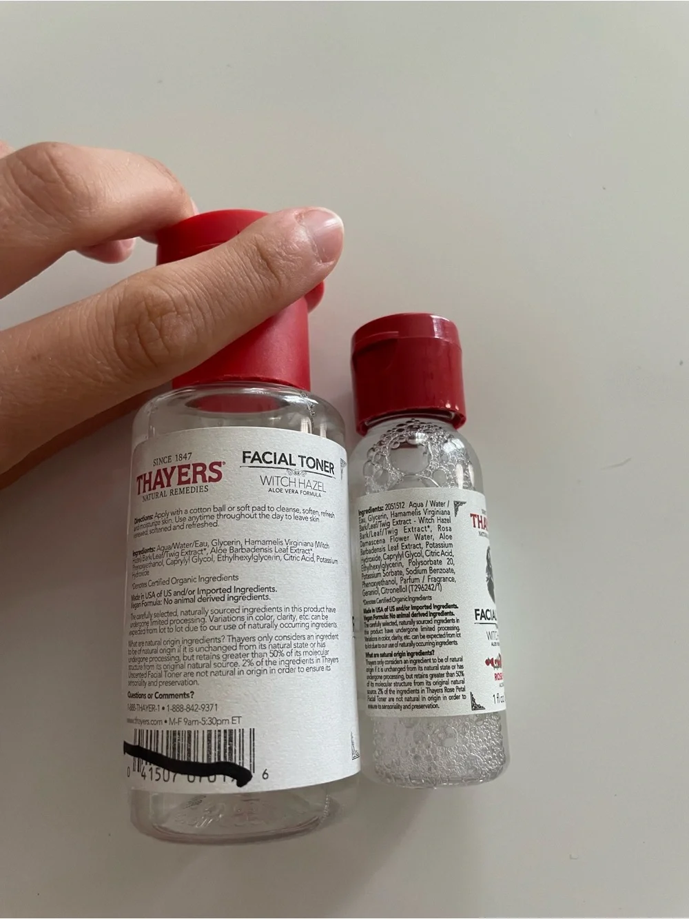 Thayers Witch Hazel Facial Toner Unscented (3oz) and Rose Petal (1oz) - Bundle